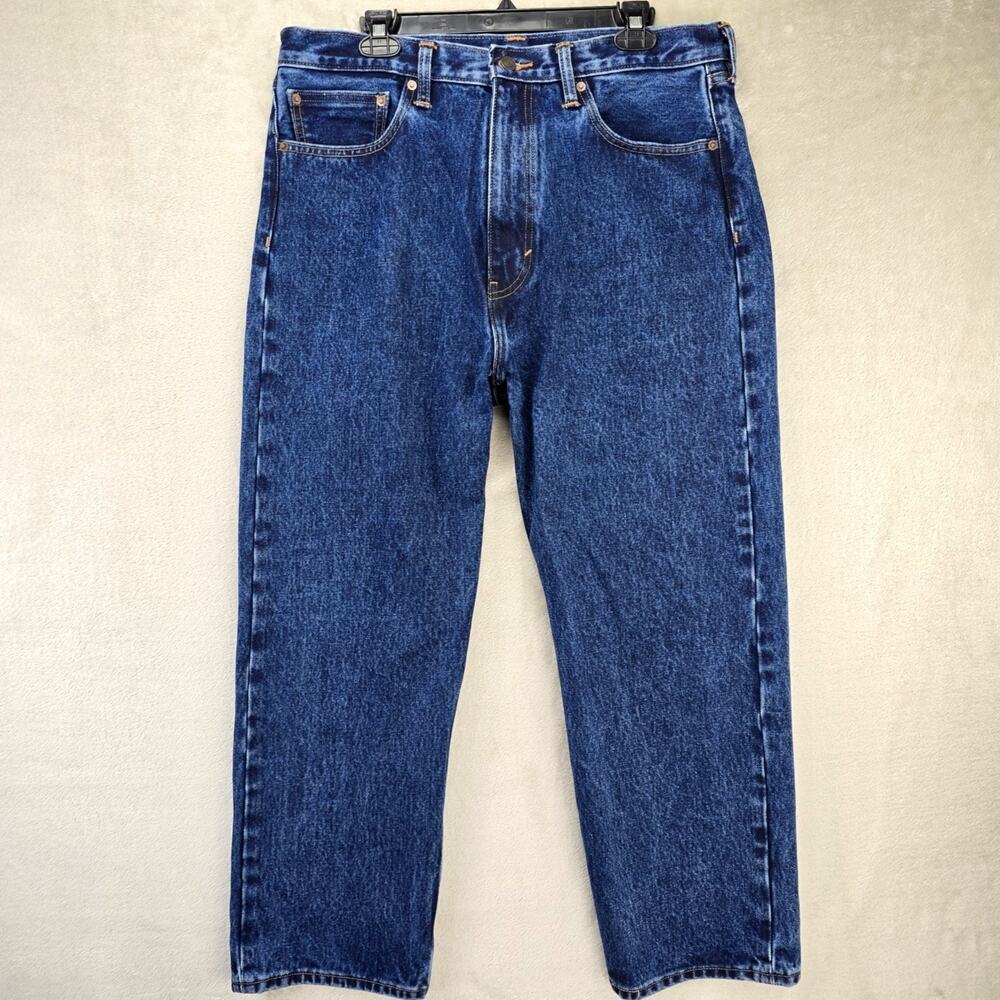 Levi's Premium Strong Jeans Mens 36x28 Blue BIG E Medium Wash Zip Fly Denim